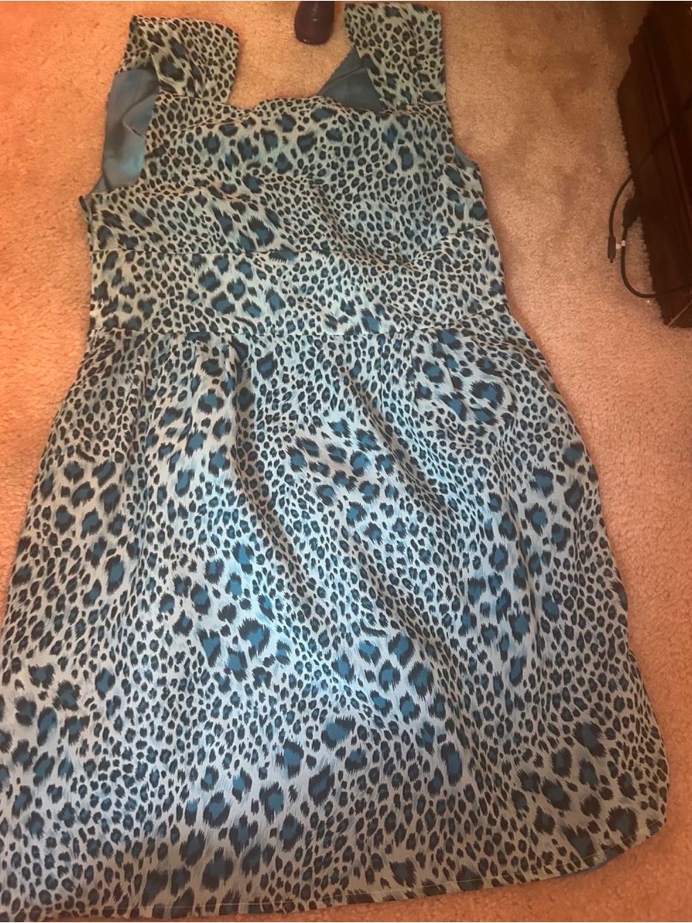 Charlotte Russe blue leopard print dress size 14 y2k charlotterusse cute teen